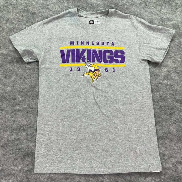 Fanatics Other - Minnesota Vikings T Shirt Men Small Gray Purple Fanatics NFL Screen Print